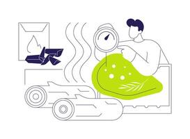 Woods for smoking abstract concept illustration. vector