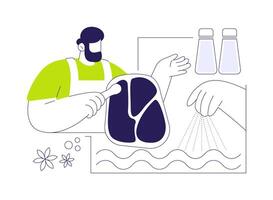 Wet curing abstract concept illustration. vector
