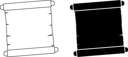old Paper scroll icon set with copy space for text or design vector