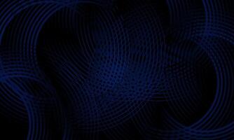 dark blue dynamic abstract background. circle wave line stripe decoration. vector