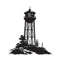 Water tower silhouette image on white background Stock Design Image vector