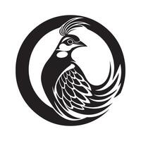 Partridge bird Stock Images. Partridge Logo design and template stock Image Isolated On white background vector