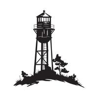 Water tower silhouette image on white background Stock Design Image vector