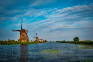 Windmills at Kinderdijk in Holland. Netherlands photo