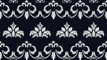 seamless pattern with damask design vector