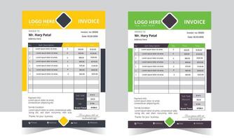 Modern corporate invoices design vector