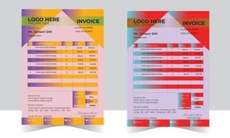 Professional Invoice Designs to Impress Your Clients vector