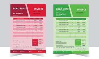 Professional Invoice Designs to Impress Your Clients vector