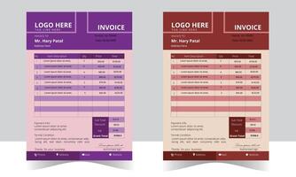 Professional Invoice Designs to Impress Your Clients vector