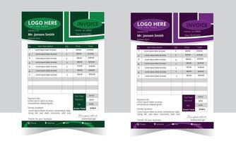 Professional Invoice Designs to Impress Your Clients vector