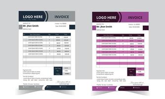 Professional Invoice Designs to Impress Your Clients vector