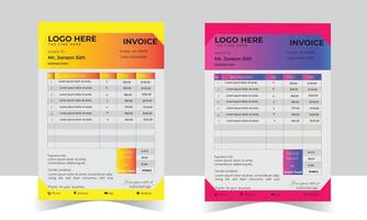 Professional Invoice Designs to Impress Your Clients vector