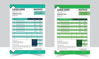 Modern corporate invoices design vector