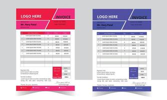 Professional Invoice Designs to Impress Your Clients vector