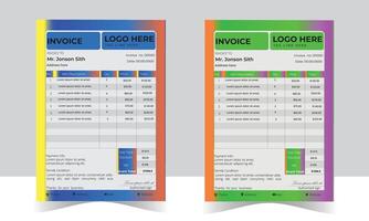 Professional Invoice Designs to Impress Your Clients vector