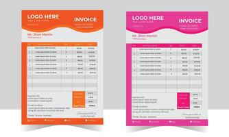 Professional Invoice Designs to Impress Your Clients vector
