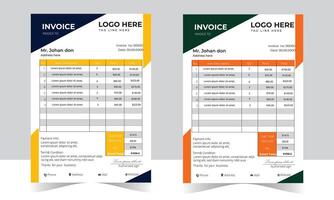 Modern corporate invoices design vector