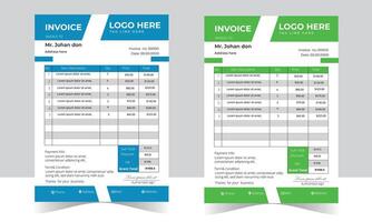 Modern corporate invoices design vector