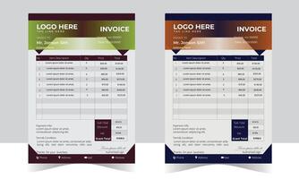 Professional Invoice Designs to Impress Your Clients vector