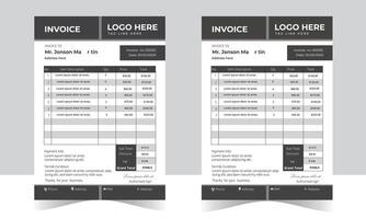 Modern corporate invoices design vector