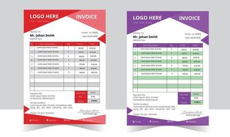 Modern corporate invoices design vector