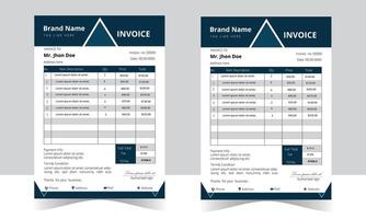 Modern corporate invoices design vector