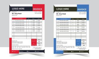 Modern corporate invoices design vector