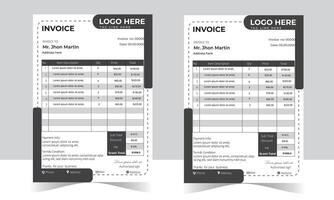 Modern corporate invoices design vector