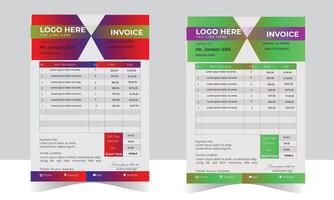 Professional Invoice Designs to Impress Your Clients vector