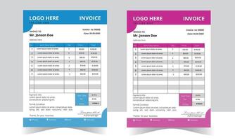 Modern corporate invoices design vector