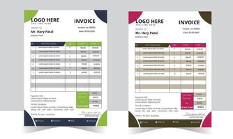 Modern corporate invoices design vector