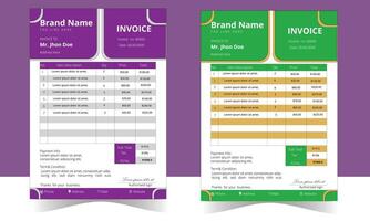 Professional Invoice Designs to Impress Your Clients vector