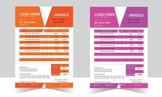 Professional Invoice Designs to Impress Your Clients vector