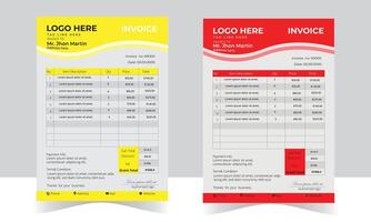 Modern corporate invoices design vector