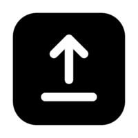 Upload icon glyph style vector