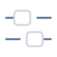 Filter icon outline color style vector