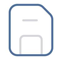 Save icon outline color style vector