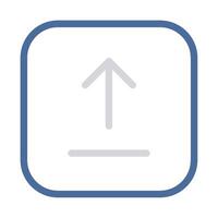 Upload icon outline color style vector