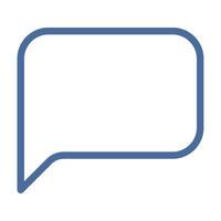 Comment icon outline color style vector