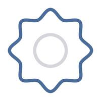 Setting icon outline color style vector
