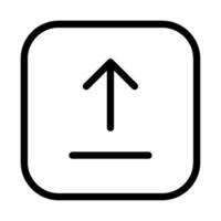 Upload icon outline style vector
