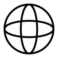 Globe icon outline style vector
