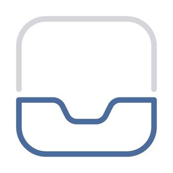 Inbox icon outline color style vector