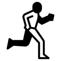 Running icon glyph style vector