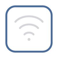Wifi icon outline color style vector