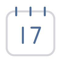 Calender icon outline color style vector