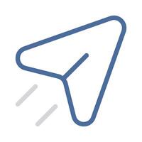 Plane icon outline color style vector