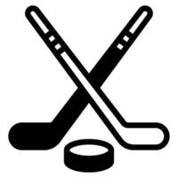 Hockey icon glyph style vector