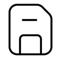 Save icon outline style vector