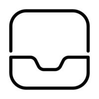 Inbox icon outline style vector